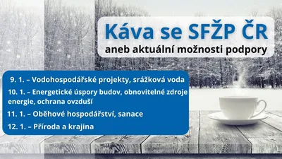 Záznamy z webinářů Káva se SFŽP ČR o aktuálních možnostech podpory